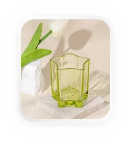 Star-shaped Glass Candle Holder